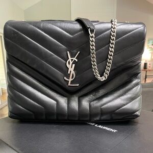 Saint Laurent YSL LOULO bag in black leather.  Authentic with box/papers.  $2000